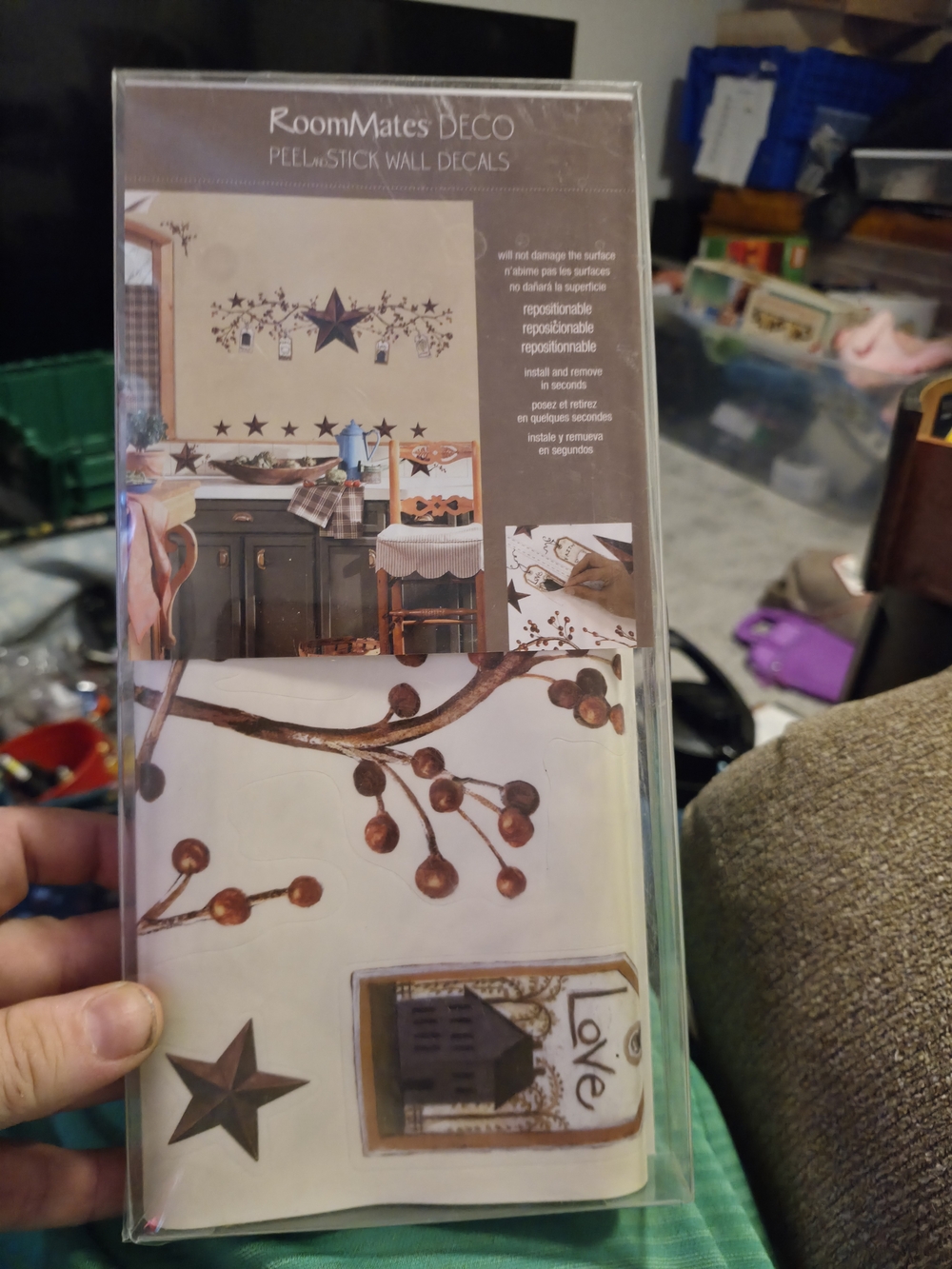 RoomMates Deco Brown Star and Branch Peel-Stick Wall Decals
